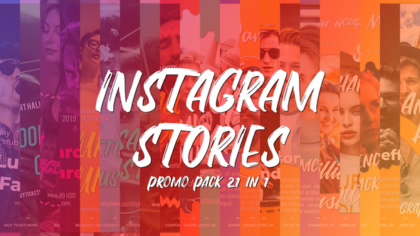 Instagram Stories Promo Pack 21 in 1