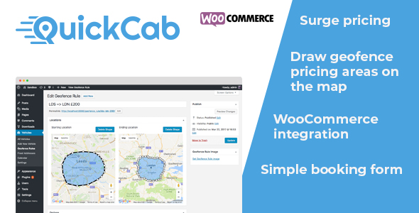 QuickCab: WooCommerce Taxi Booking Plugin