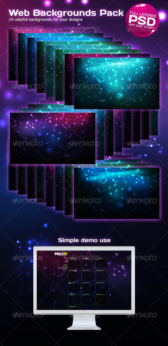 Web Backgrounds Pack - Abstract Backgrounds