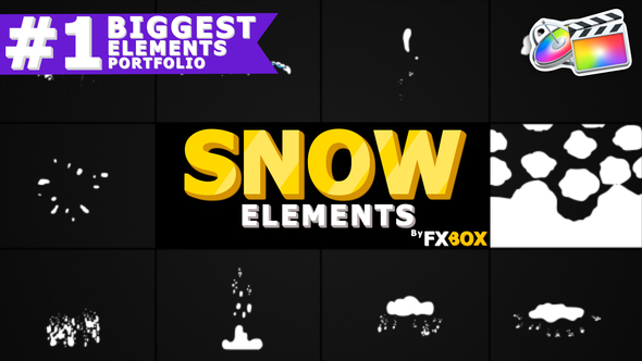 Cartoon Snow Elements | FCPX