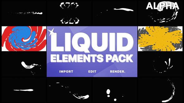 Liquid Elements And Transitions | Motion Graphics Pack alt
