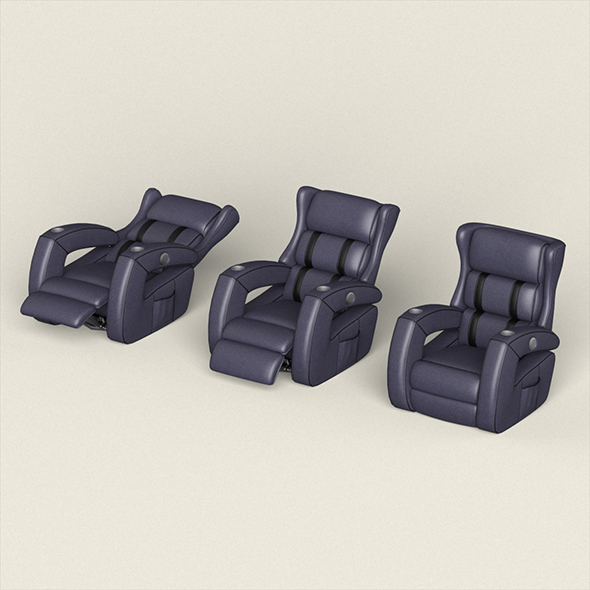 Realistic Recliner Chair - 3Docean 23814322