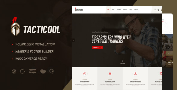 Tacticool | Shooting Range & Gun Store WordPress Theme