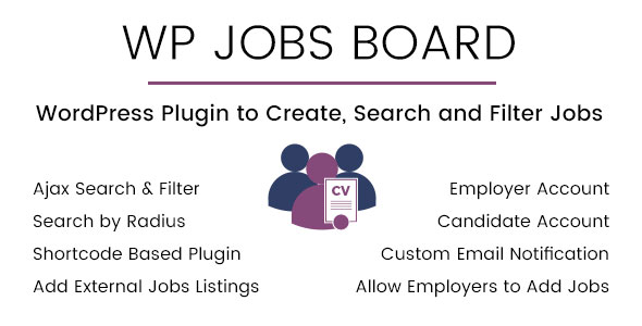 WP Jobs Board – Ajax Search and Filter WordPress Plugin