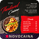 Thai Cuisine A4 & S Letter Single Page Menu