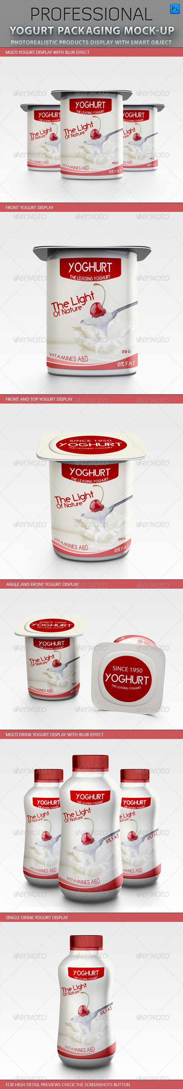 Download Free Yogurt Packaging Mockup By Bagera Graphicriver PSD Mockups.