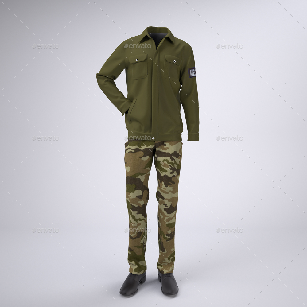 Download Mechanic Work Uniform with Jacket and Coveralls Mock-Up by Sanchi477