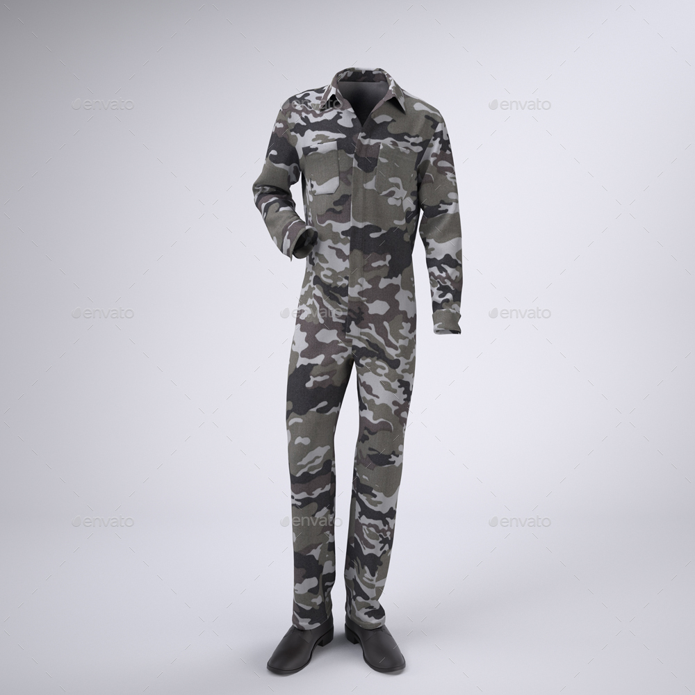 Download Mechanic Work Uniform With Jacket And Coveralls Mock Up By Sanchi477