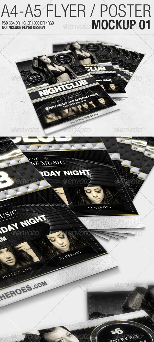 A4 - A5 Flyer Mockup 01 - Flyers Print