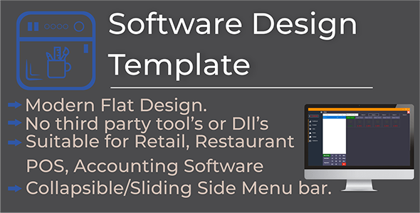 Flat Modern Software Design Template