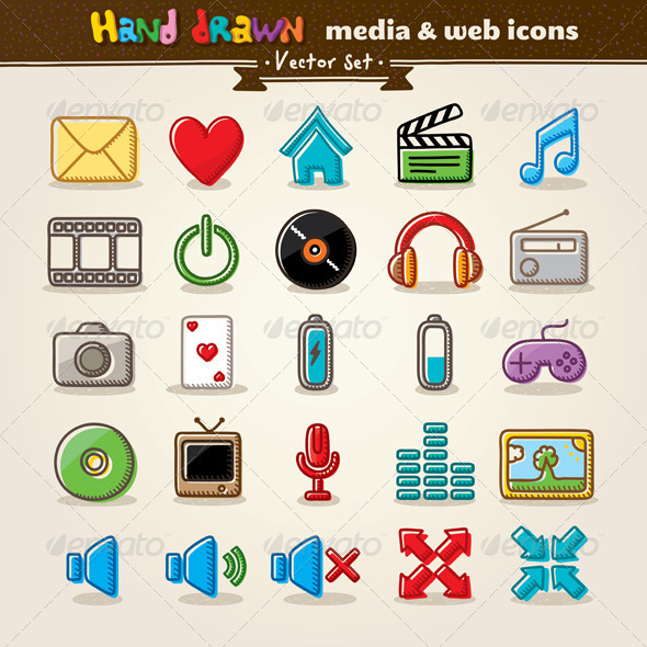 Media And Entertainment Web Icons - Media Icons