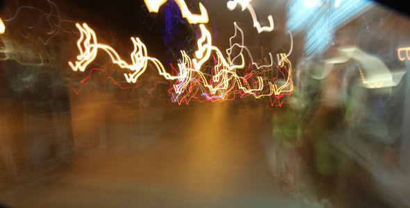 Walking Downtown At Night Time-Lapse