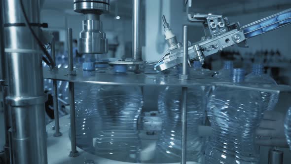 Close-up of the Machine, Producing Plastic Bottle alt