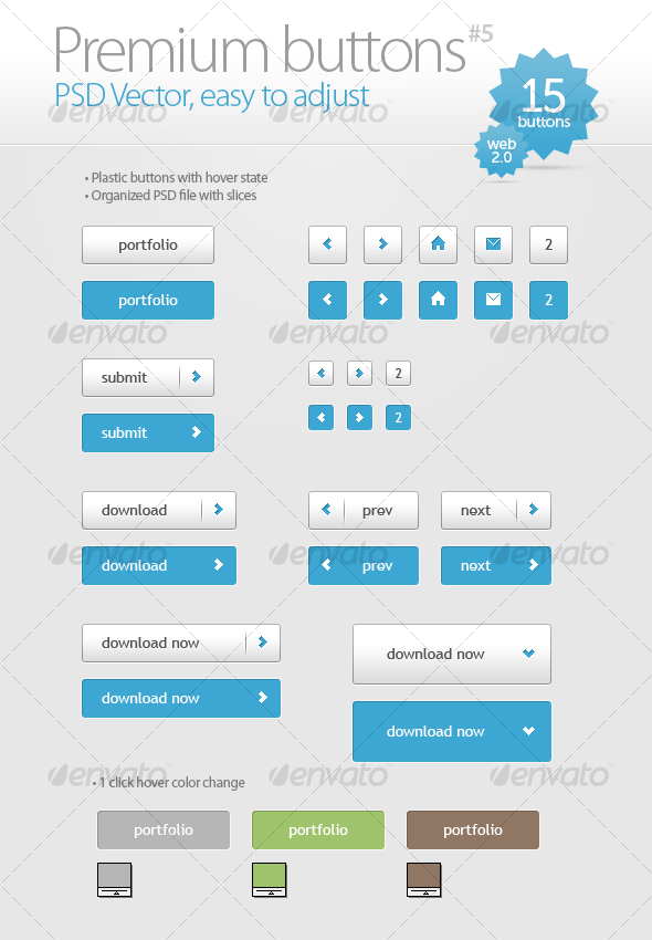 Premium buttons #5 - Buttons Web Elements