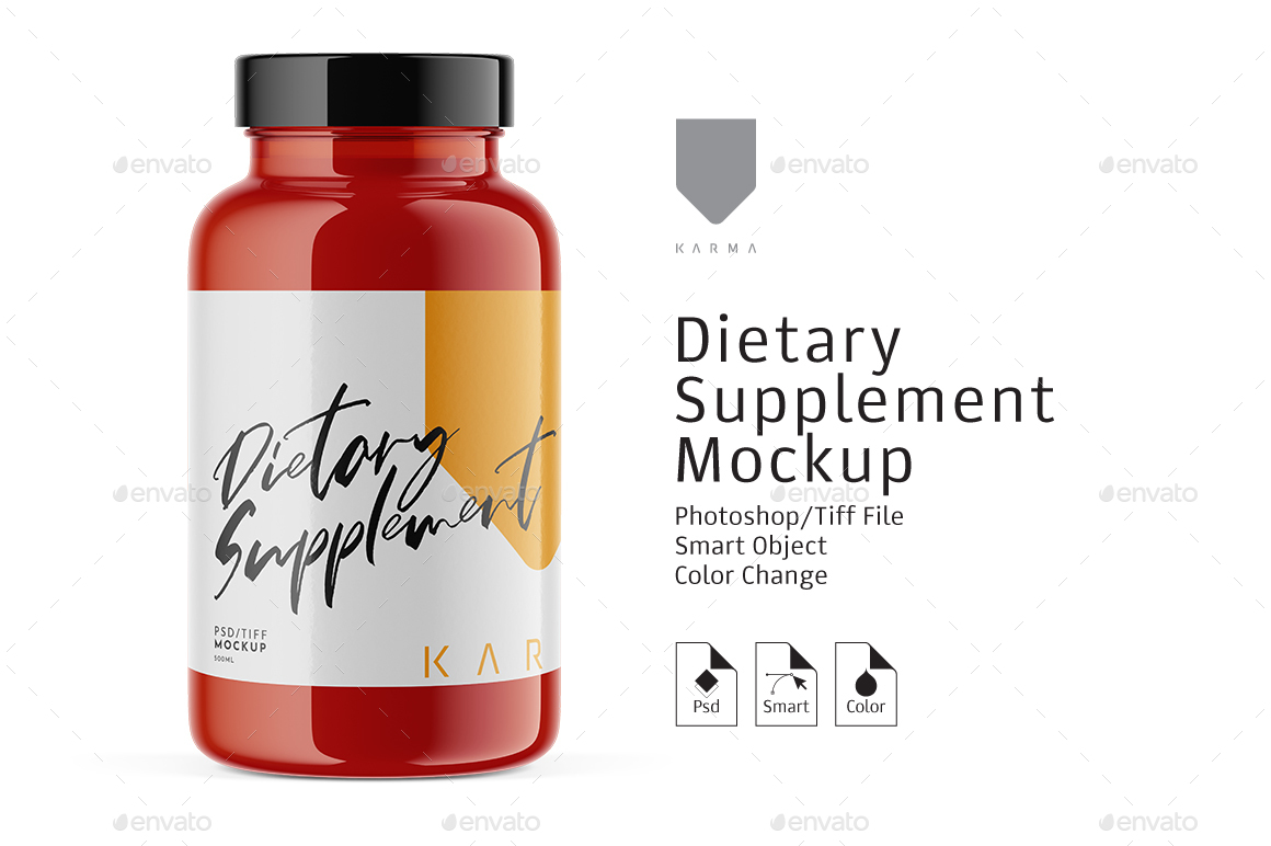 Download Dietary Supplement Mockup By Karmastore Graphicriver