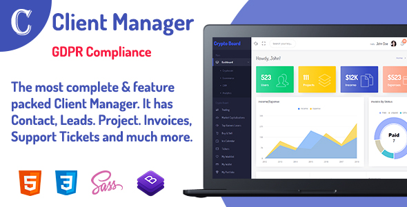 Client Manager – CRM & Billing Management Web Application with GDPR Compliance