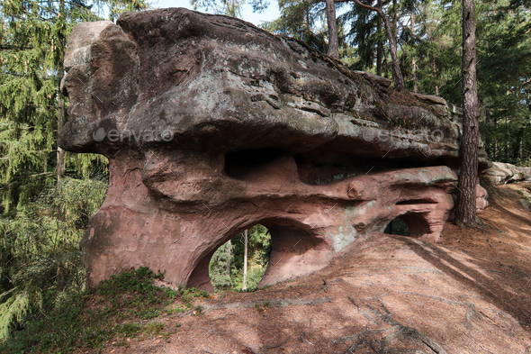 Devilish rocks - bizarre rock formation - Stock Photo - Images