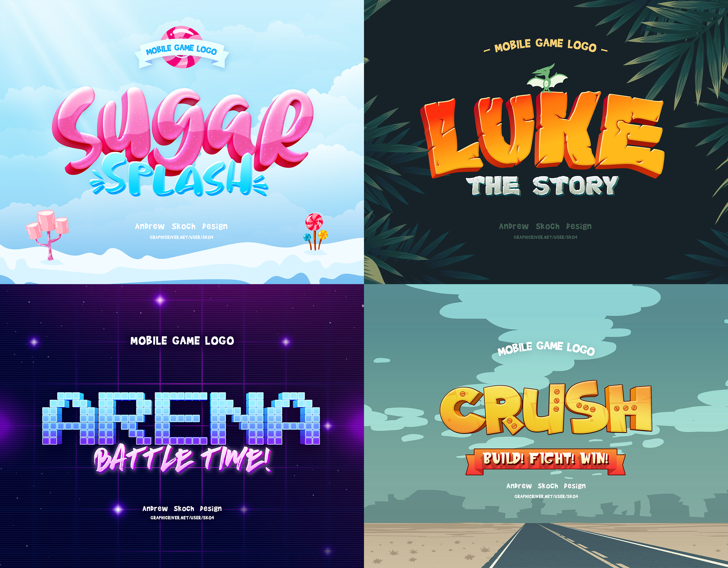 Game Titles Bundle 30 Text Effects, Addons GraphicRiver