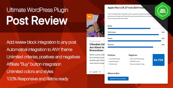 Ultimate Post Review – Responsive WordPress Posts Reviews and Rating plugin