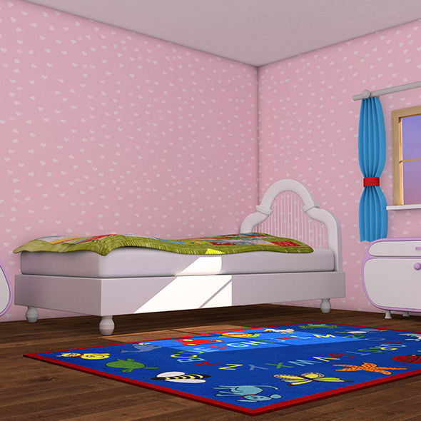 Cartoon Pink Kids - 3Docean 23843583