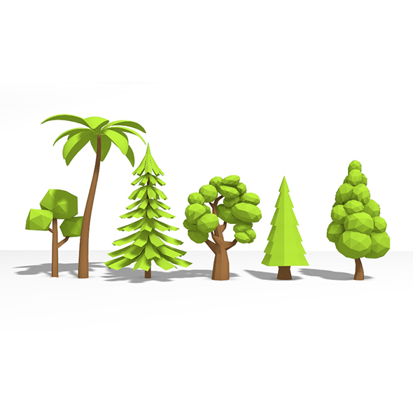 Lowpoly Trees - 3Docean 23845285