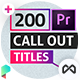 Line Call Out Titles for Premiere Pro