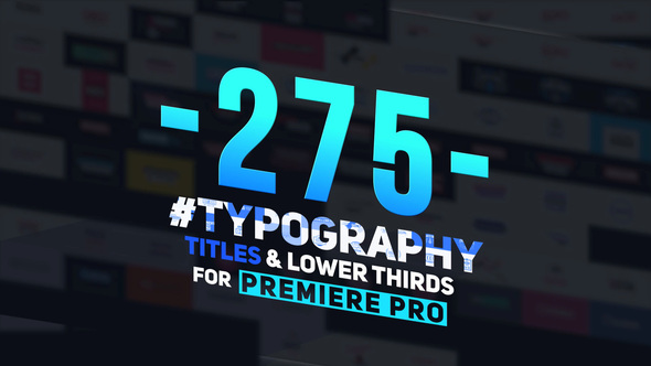 275 Typography, Titles and Lower Thirds