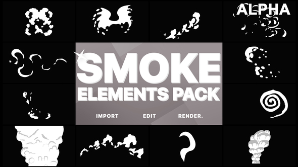 Funny Smoke Elements | Motion Graphics Pack alt