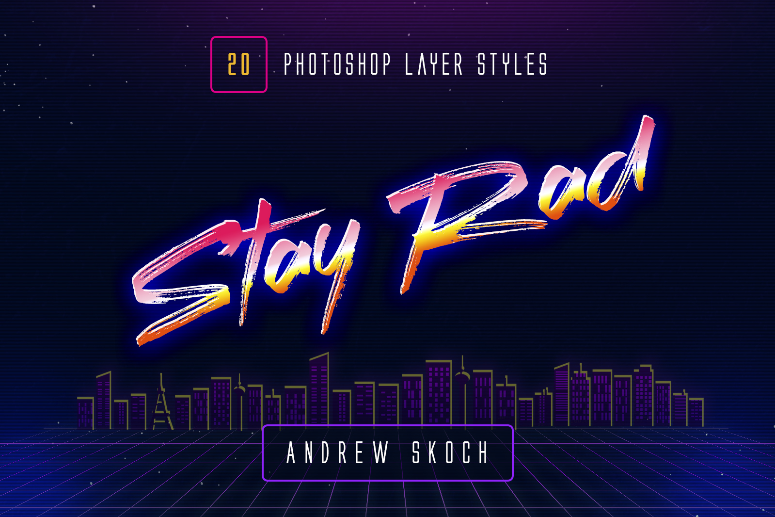 80s Retro Layer Styles, Addons GraphicRiver