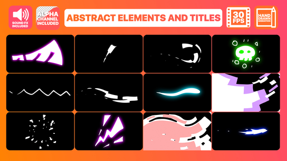 Abstract Elements And - VideoHive 23860453