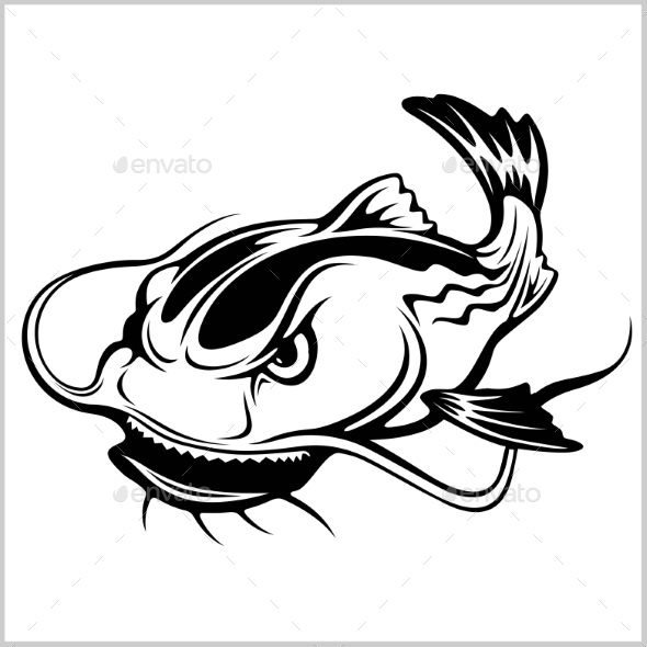 Cartoon Catfish Vector Illustration Isolated By Digital Clipart Graphicriver