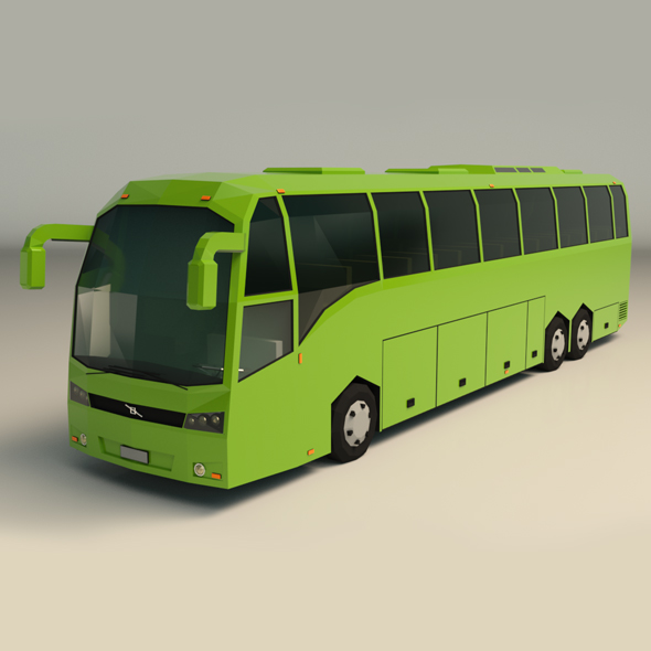 Low Poly Coach - 3Docean 23864898