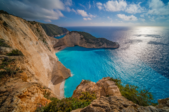 Stunning view of cliffs in Shipwreck Cove Stock Photo by pawopa3336