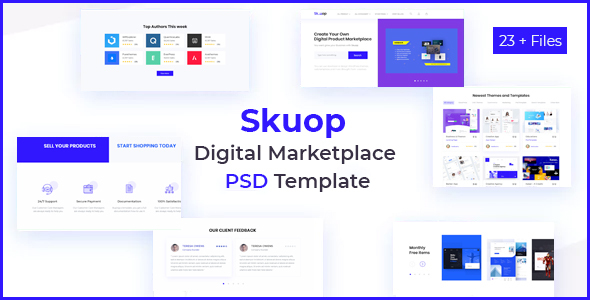 Skuop Digital Marketplace PSD Template