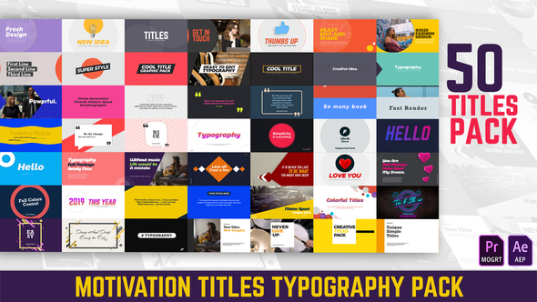 Motivation Titles Typography Pack