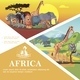 Cartoon Travel To Africa Colorful Template - GraphicRiver Item for Sale