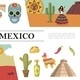 Flat Mexico Composition - GraphicRiver Item for Sale