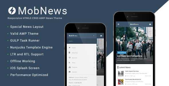 Marvelous MobNews - AMP News Template