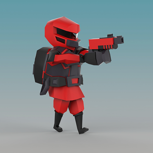 Low Poly Soldier - 3Docean 23877004