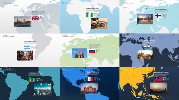 World Map Introduce - VideoHive 23881069