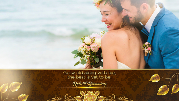 Beauty Wedding Slideshow Video Displays template preview