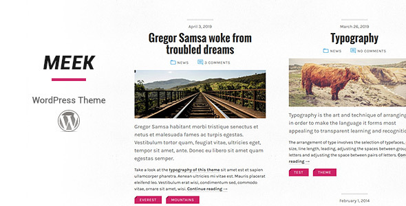 Meek WordPress Theme - ThemeForest 8033713