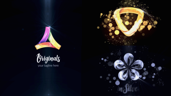 Glossy Silver Gold Logo Reveal - VideoHive 23882663