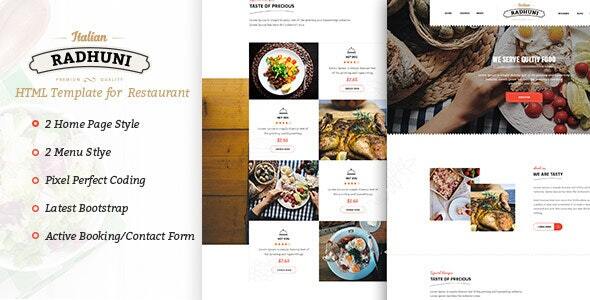 Exceptional Italian Radhuni - Food & Resturant HTML Template