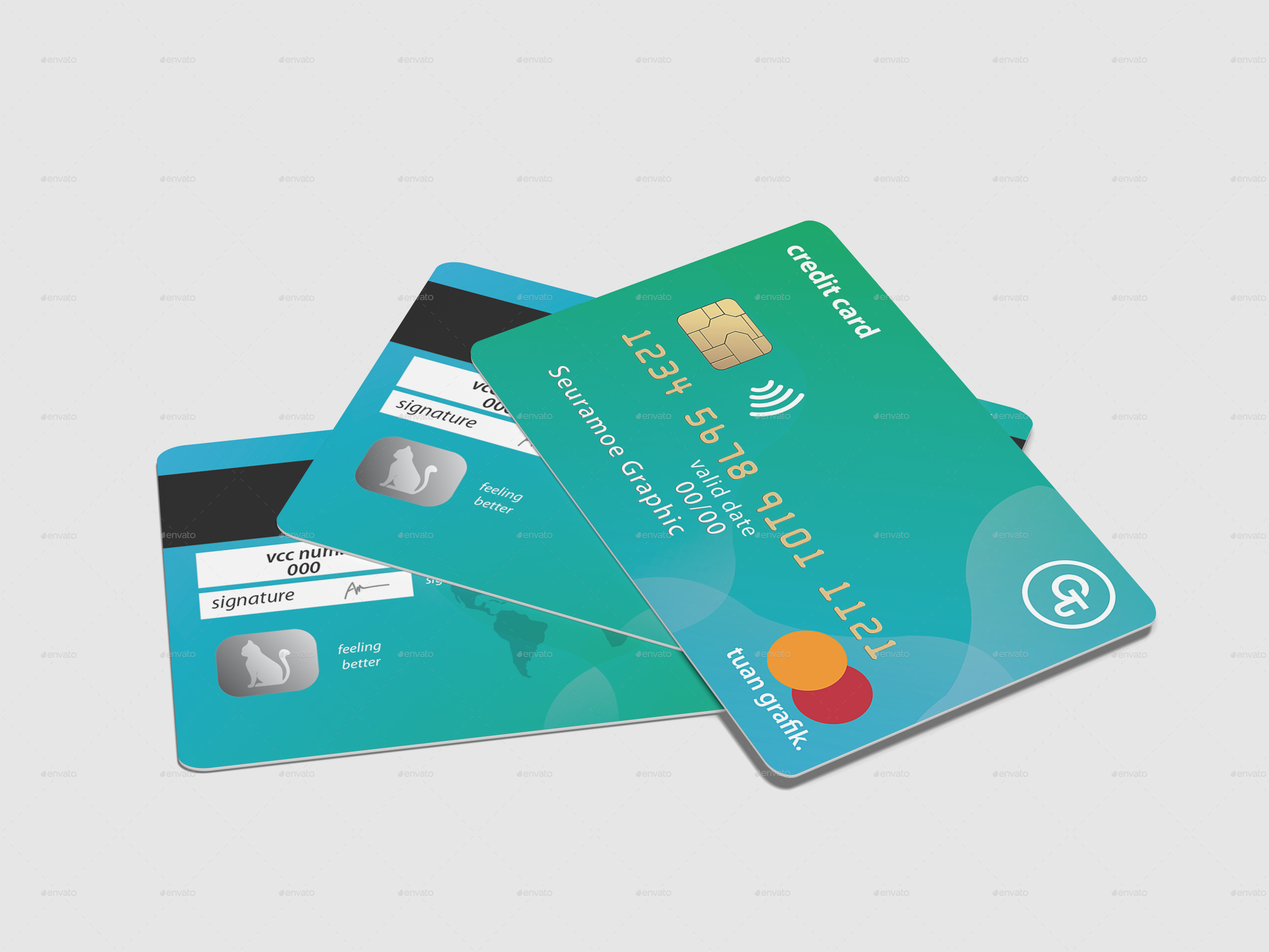 Credit / Bank Card Mock-Up, Graphics | GraphicRiver