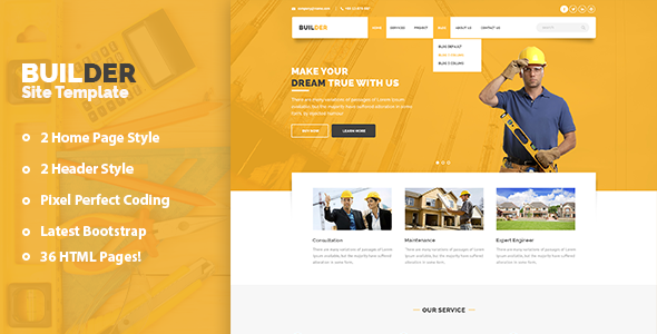 Incredible Builder - Construction HTML Template
