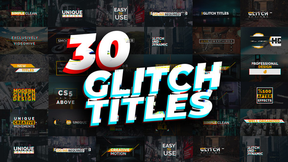 Glitch Titles - VideoHive 17463733