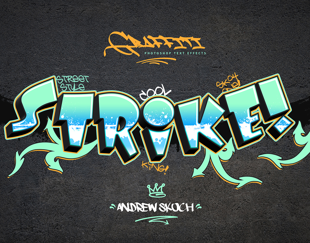 Graffiti Text Effects - 10 PSD - vol 2, Add-ons | GraphicRiver
