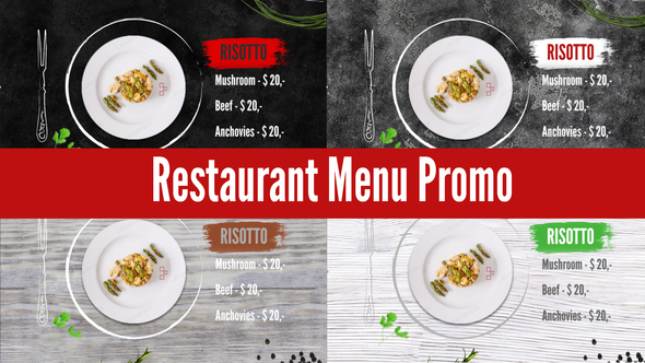 Restaurant Menu Promo - VideoHive 23832672