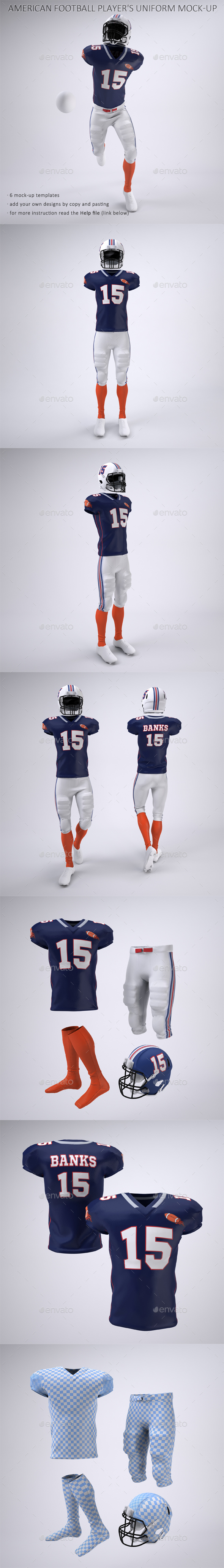 American Football Jersey Mockup, Graphic Templates - Envato Elements
